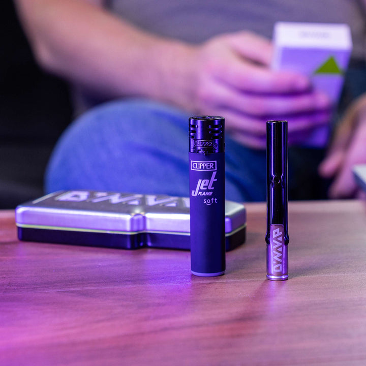 DynaVap G3 Vaporizer on table with clipper jet