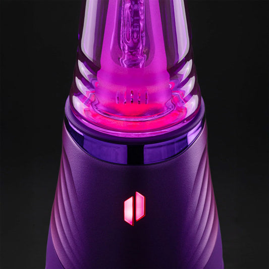 Detailed view of the glowing glass section and illuminated emblem on the Plasma edition