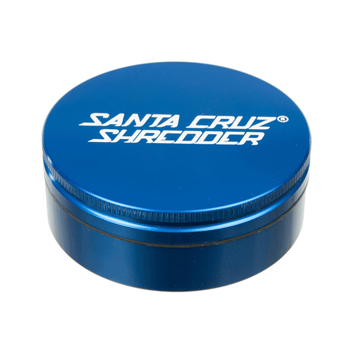 The Large 2 Piece grinder by Santa Cruz Shredder in Blue.